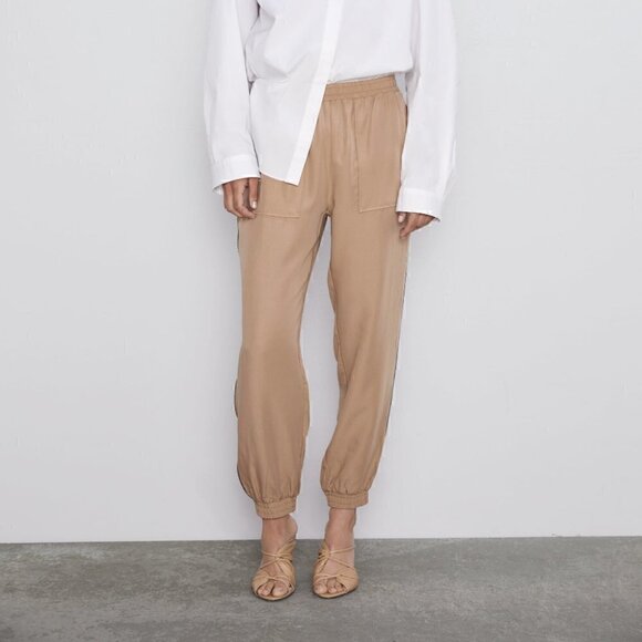 Zara tan pants nude color size Xs - Picture 1 of 5